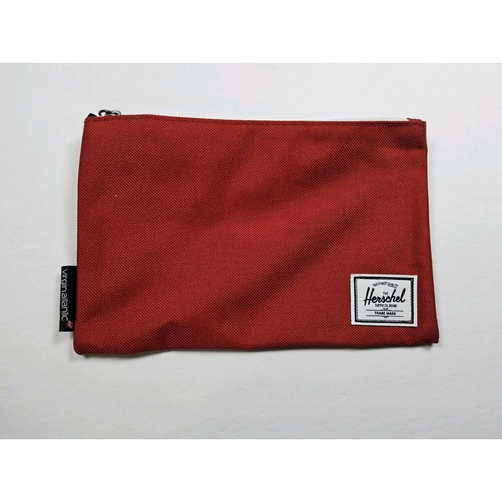 Lot Of 2- Herschel X Virgin Atlantic Tolietry Cosmetic Makeup Bag Pouch Clutch